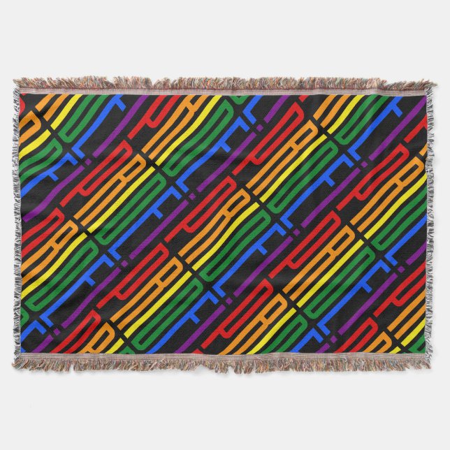 Couverture Fière ! Couleurs du drapeau arc-en-ciel LGBT Motif (Devant)