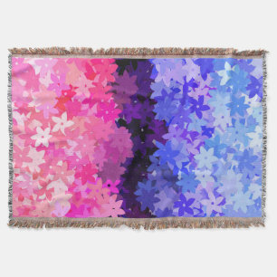 Couverture Fière Omnisexualité Groovy Boho Excentrique Floral