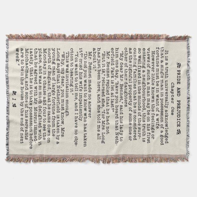 Couverture Fierté de Jane Austen et citation de littérature (Devant)