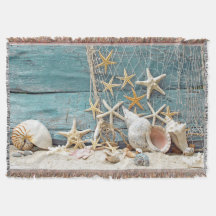 Filet nautique d'étoiles de mer et de pêcheur