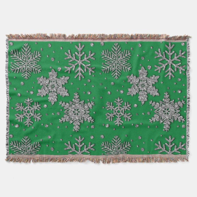 Couverture Flacon de neige à parties scintillant argentée (Devant)