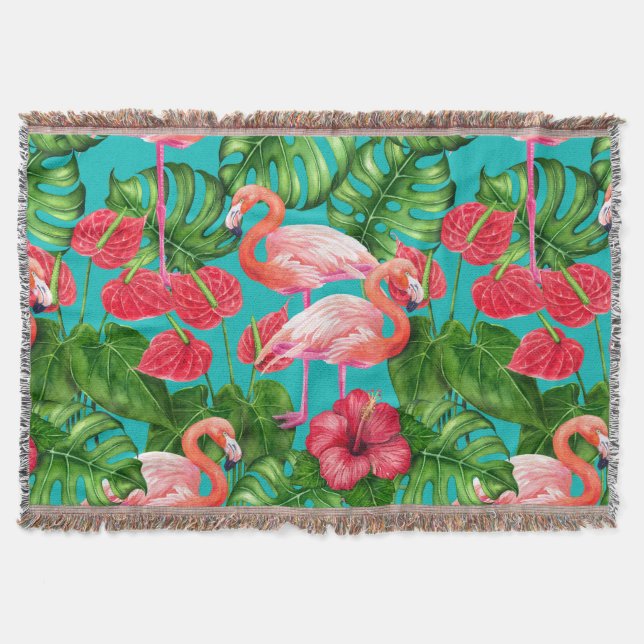 Couverture Flamant rose et aquarelle du jardin tropical (Devant)