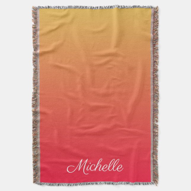 Couverture Flamme personnalisée rouge et jaune ombre (devant Vertical)