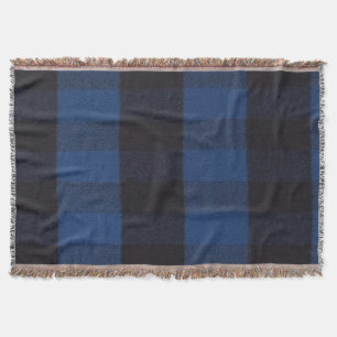 Couverture Flannel Buffalo Plaid Blue lumberjack texture
