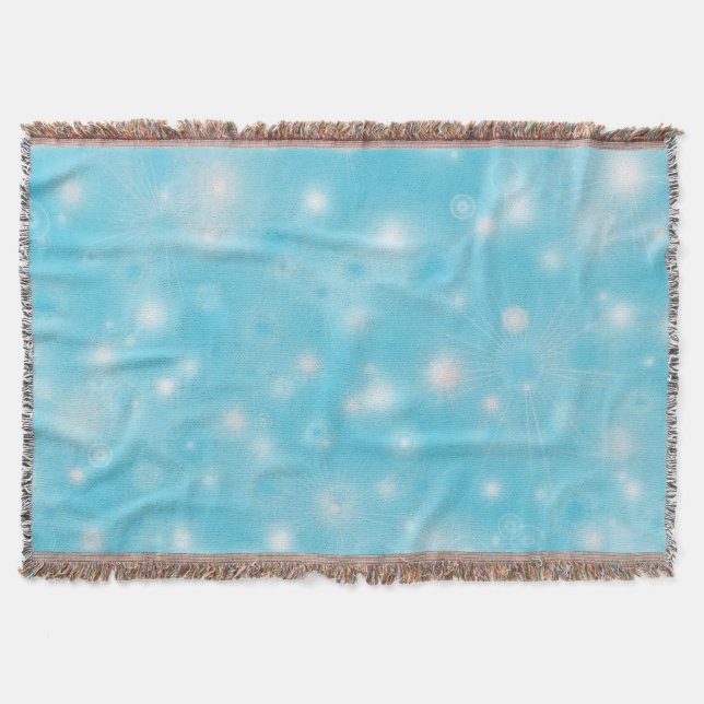 Couverture Fléchettes de neige blanches simples sur Blue Cute (Devant)