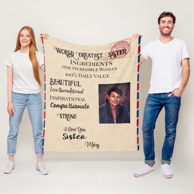 Couverture Fleece la plus grande Soeur du monde (En situation)