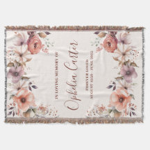 Fleur aquarelle nom personnalisé En souvenir aiman
