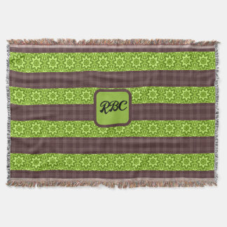 Couverture Fleur de tarte Brown et verte