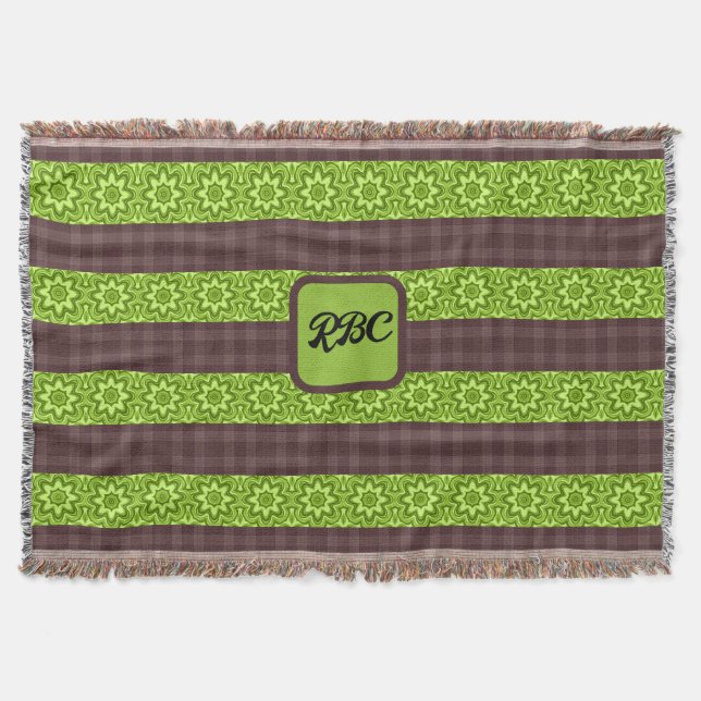 Couverture Fleur de tarte Brown et verte (Devant)