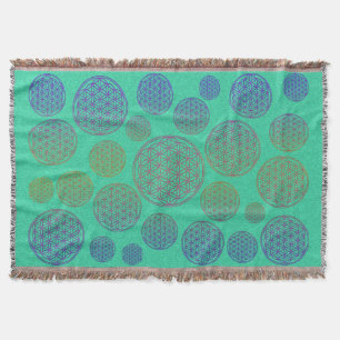 Couverture Fleur de vie / Blume des Lebens - Violet motif