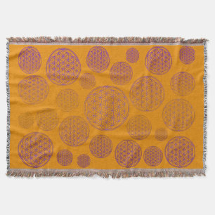 Couverture Fleur de vie / Blume des Lebens - Violet motif