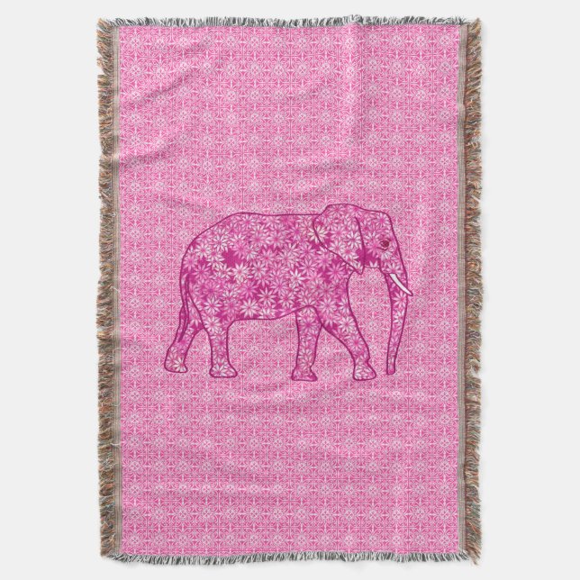Couverture Fleur d'éléphant - rose fuchsia (devant Vertical)