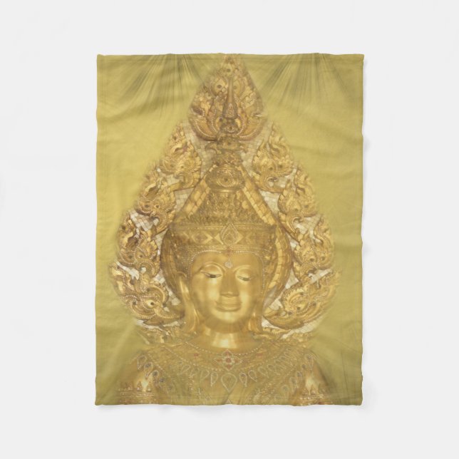 couverture fleurie bouddha dorée (Devant)