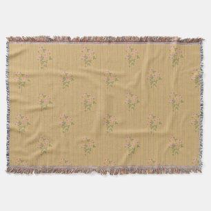 Couverture Fleurie vintage à rayures pin vertical Cottagecore