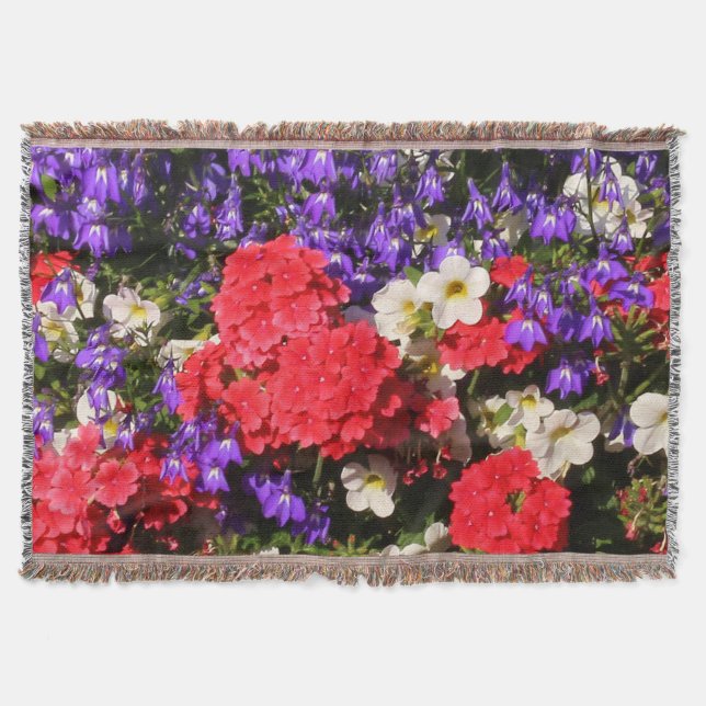 Couverture Fleurs annuelles violettes, rouges et blanches (Devant)