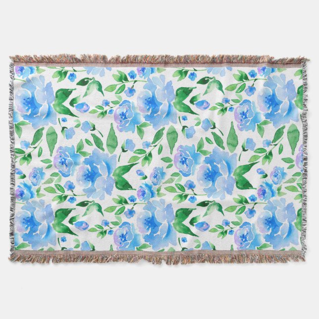 Couverture Fleurs bleu d'eau (Devant)