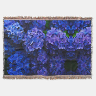 Couverture fleurs bleues