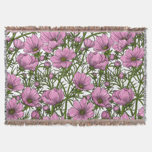 Couverture Fleurs Cosmos roses (Devant)