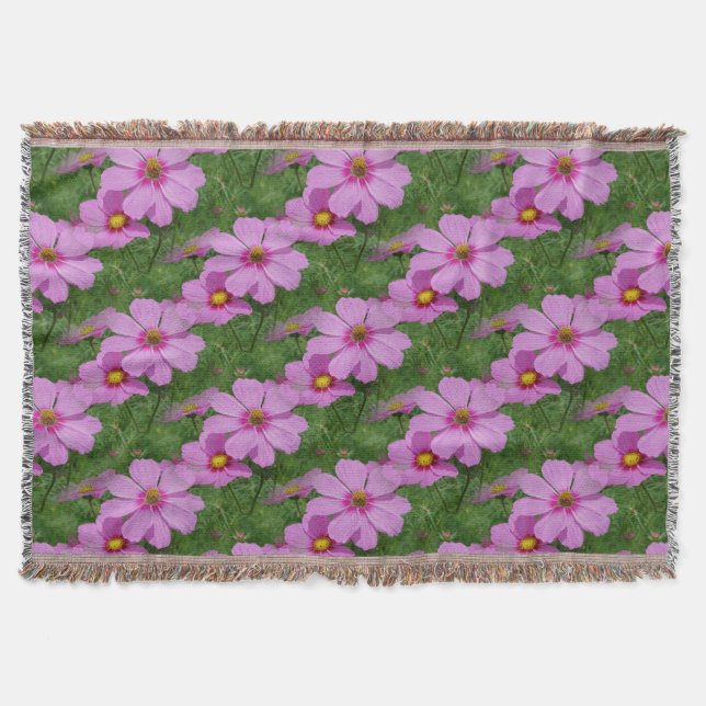 Couverture Fleurs de Cosmos rose Motif naturel (Devant)