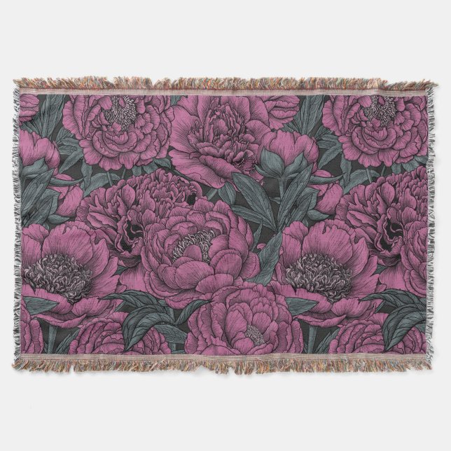Couverture Fleurs de pivoines violettes (Devant)