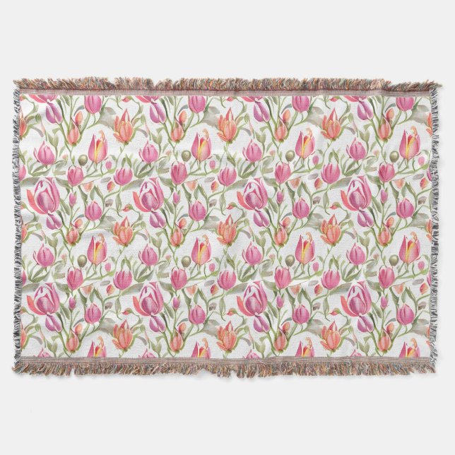 Couverture Fleurs de tulipe à motifs floraux (Devant)