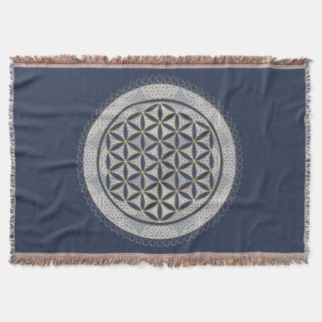 Couverture FLEURS DE VIE - Symbole de géométrie sacrée Art 1 (Devant)