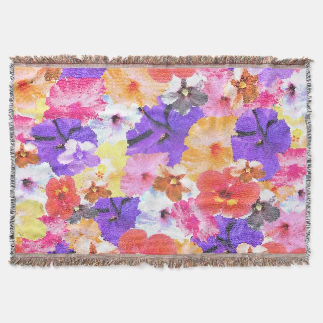 Couverture Fleurs d'Hibiscus en mosaïque, (Devant)