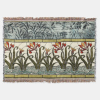 Fleurs en verre tendu avec bordure en tan