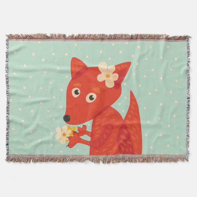Couverture Fleurs Et Mignons Renards (Devant)