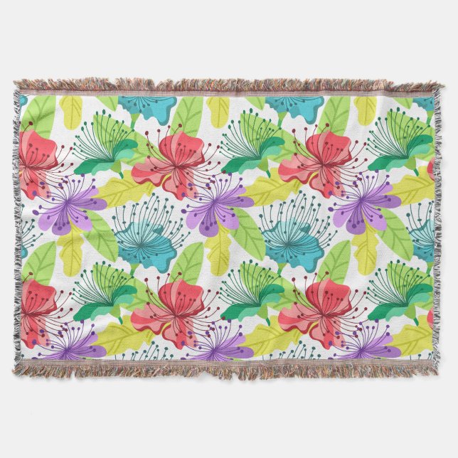 Couverture Fleurs tropicales sans couture motif (Devant)