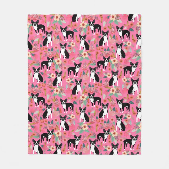 Couverture florale de Boston Terrier (Devant)