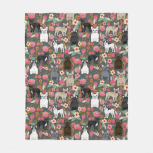 Couverture florale de Frenchie - bouledogue