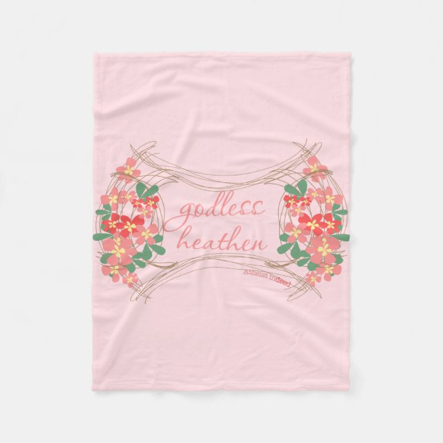 Couverture florale d'ouatine païenne athée (Devant)