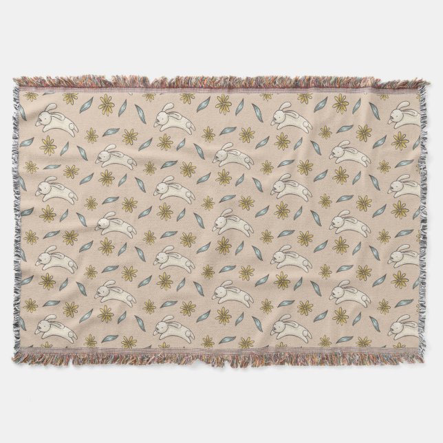 Couverture florale élégante de jet de Pâques de (Devant)