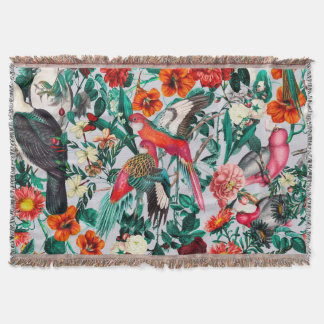 COUVERTURE FLORALE ET OISEAUX XIV-II