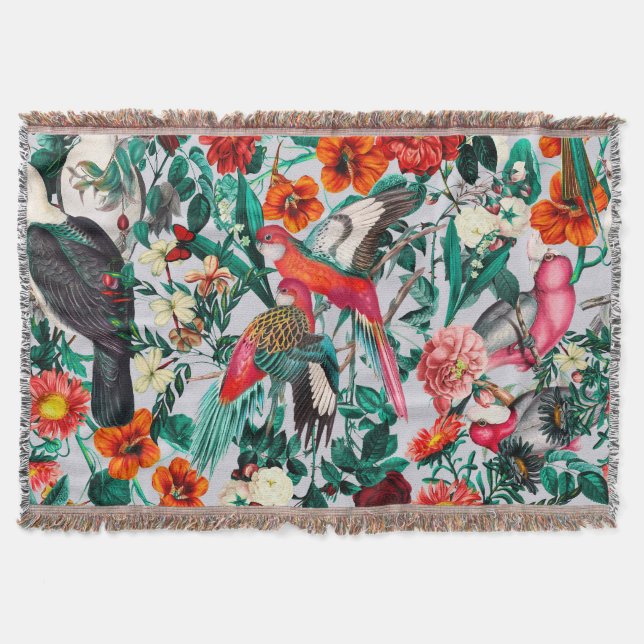 COUVERTURE FLORALE ET OISEAUX XIV-II (Devant)