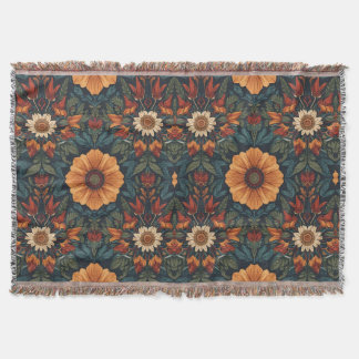 Couverture florale vintage confortable pour nouvel