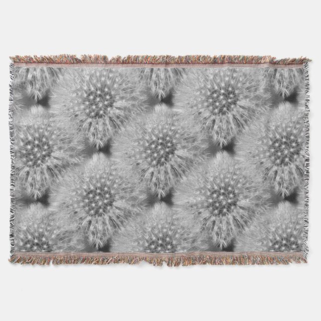 Couverture Fluffy Dandelion Flower Nature Motif (Devant)