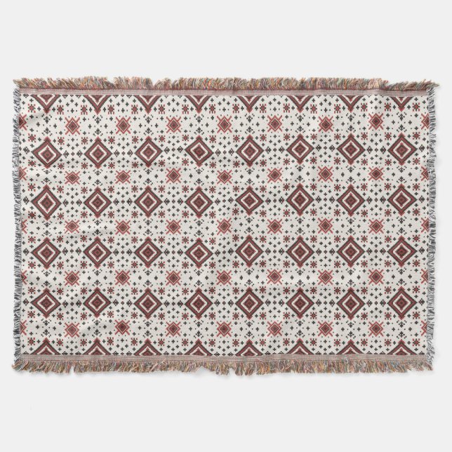 Couverture Folk Diamond Cross Stitch Seamless Pattern (Devant)