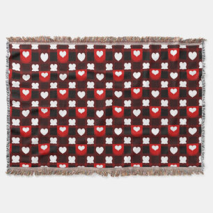 Couverture Fond à motif de cœur rouge sans couture