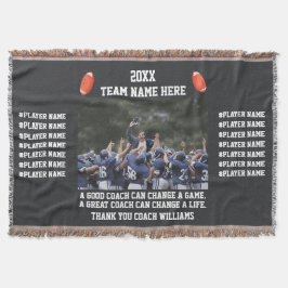Couverture Football Thank You Coach From The Team Players