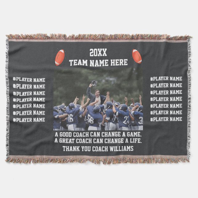 Couverture Football Thank You Coach From The Team Players (Devant)