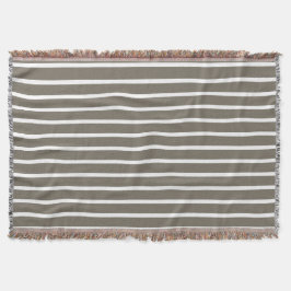 Couverture For Modern Comfort – Taupe & White Striped