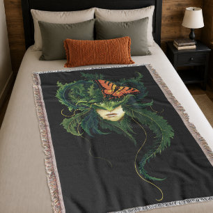 Couverture Forêt Envoûtante Dryade Femme Papillon Fantaisie