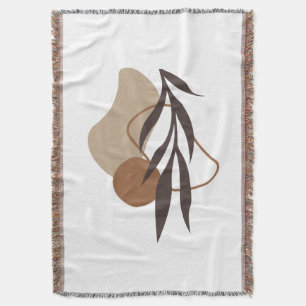 Couverture Formes de Plante Boho Abstrait moderne Art