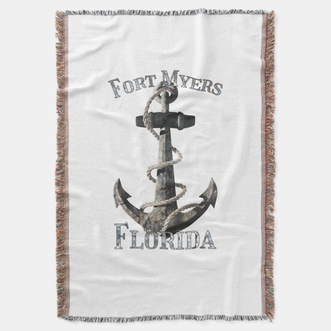 Couverture Fort Myers Florida Vacation Ancre nautique (devant Vertical)