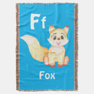 Couverture Fox personnaliser ABC : Lettre F - Ajouter votre n