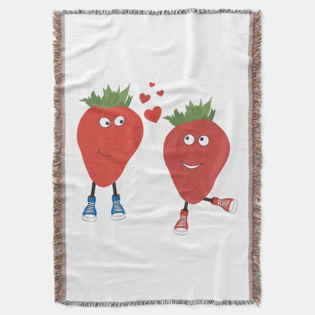 Couverture Fraises Mignonnes En Amour (devant Vertical)