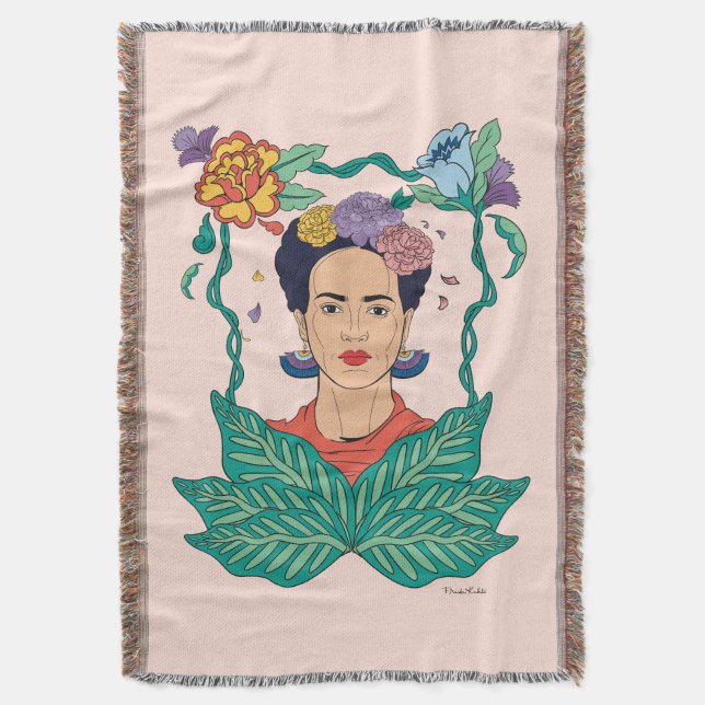 Couverture Frida Kahlo Graphisme du cadre floral (devant Vertical)