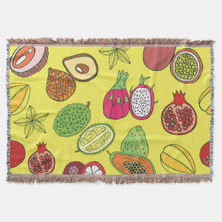 Couverture Fruits exotiques tropicaux Motif à main